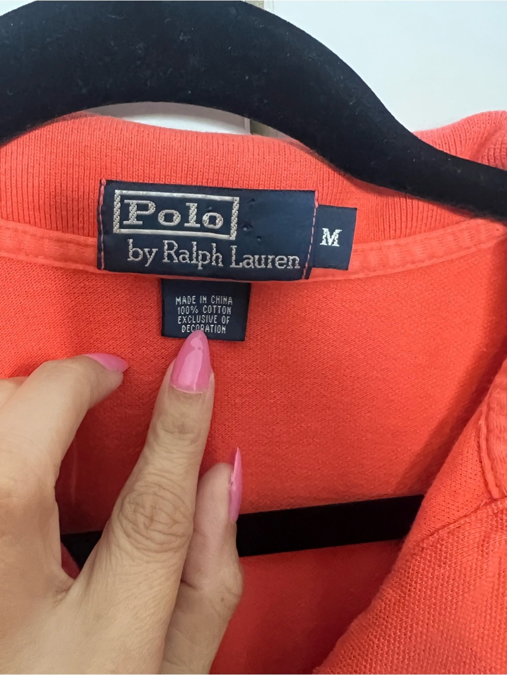 Polo Ralph Lauren Men’s Medium Coral Orange Classic Fit Polo Shirt - Picture 2 of 3
